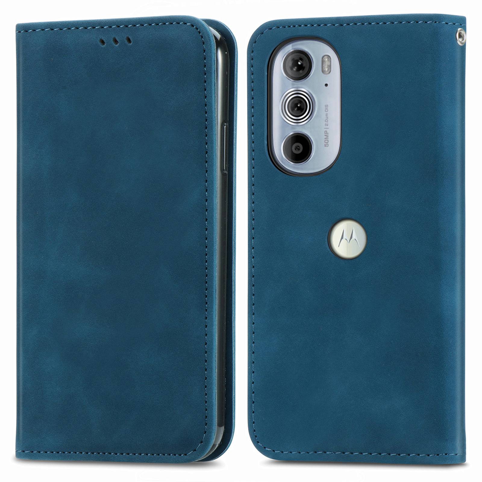 Für Motorola Edge 30 Pro (Motorola Edge+(2022)) Hauttouch Retro Leder Hülle Magnetverschluss Kartenhalter Telefonständer Cover - Blau, Motorola Edge 30 Pro (Motorola Edge+ (2022))
Für Motorola Edge 30 Pro (Motorola Edge+(2022)) Hauttouch Retro Leder Hülle Magnetverschluss Kartenhalter Telefonständer Cover - Blau, Motorola Edge 30 Pro (Motorola Edge+ (2022))