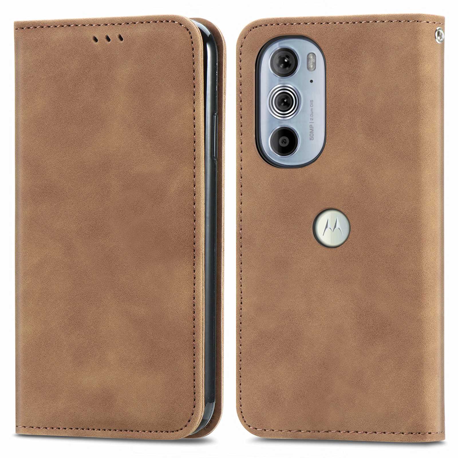 Für Motorola Edge 30 Pro (Motorola Edge+(2022)) Hauttouch Retro Leder Hülle Magnetverschluss Kartenhalter Telefonständer Cover - Braun, Motorola Edge 30 Pro (Motorola Edge+ (2022)) 
Für Motorola Edge 30 Pro (Motorola Edge+(2022)) Hauttouch Retro Leder Hülle Magnetverschluss Kartenhalter Telefonständer Cover - Braun, Motorola Edge 30 Pro (Motorola Edge+ (2022))