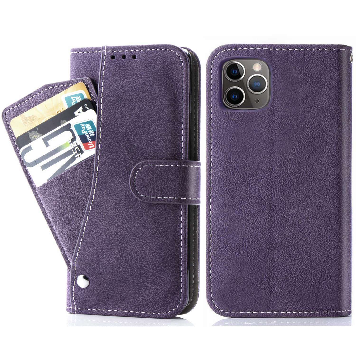 For iPhone 14 Pro Anti-scratch Phone Case Retro Texture PU Leather Rotating Card Slot Stand Wallet Phone Cover - Purple, iPhone 14 Pro
For iPhone 14 Pro Anti-scratch Phone Case Retro Texture PU Leather Rotating Card Slot Stand Wallet Phone Cover - Purple, iPhone 14 Pro