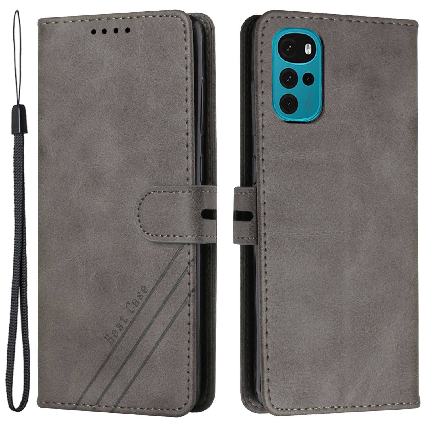 Telefon Brieftasche Hülle Für Motorola Moto G22, Cowide Texture Leder Business Style Line Gedruckte Stand Flip Telefonabdeckung Mit Riemen - Grau, Motorola Moto G22
Telefon Brieftasche Hülle Für Motorola Moto G22, Cowide Texture Leder Business Style Line Gedruckte Stand Flip Telefonabdeckung Mit Riemen - Grau, Motorola Moto G22