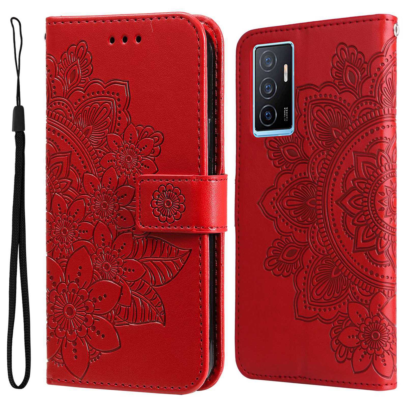Für Vivo Y75 4g / V23e 4G / 5G Herbstprävention Blume Prägen PU Leder Phone Schutzhülle Flip Ständer Brieftasche Mit Riemen - Rot, vivo Y75 4G
Für Vivo Y75 4g / V23e 4G / 5G Herbstprävention Blume Prägen PU Leder Phone Schutzhülle Flip Ständer Brieftasche Mit Riemen - Rot, vivo Y75 4G