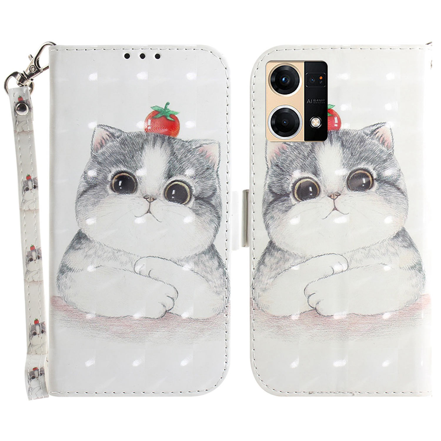 Für Oppo Reno7 4G 3d-muster Druck PU Leder Brieftaschenabdeckung Drop-proof-telefonständer Mit Riemen - Süße Katze, Oppo Reno7 4G
Für Oppo Reno7 4G 3d-muster Druck PU Leder Brieftaschenabdeckung Drop-proof-telefonständer Mit Riemen - Süße Katze, Oppo Reno7 4G