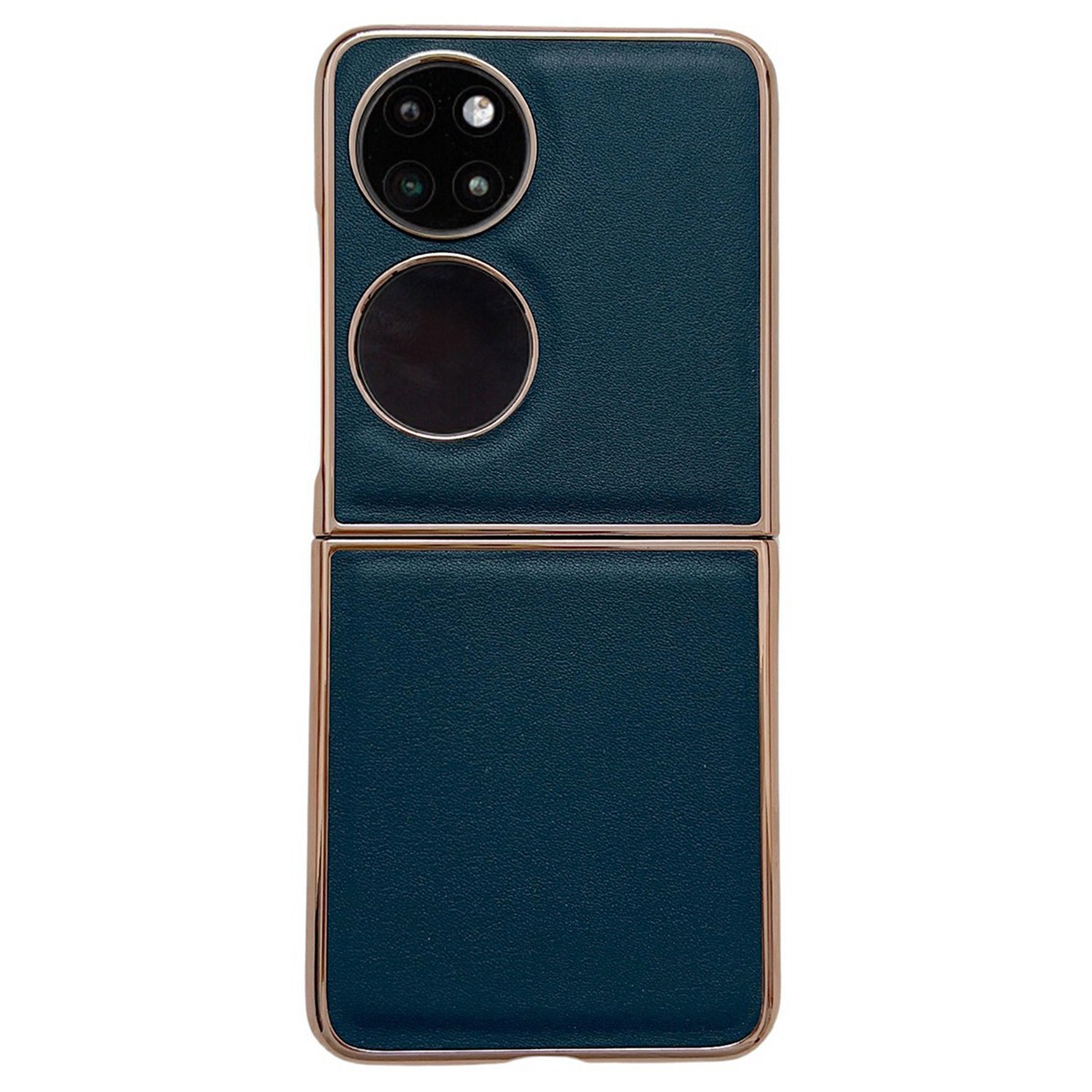 Für Huawei P50 Pocket Electroplating Folding Phone Hülle Echtes Lederschicht TPU + PC Anti-drop Hybrid-abdeckung - Schwarzgrün, Huawei P50 Pocket
Für Huawei P50 Pocket Electroplating Folding Phone Hülle Echtes Lederschicht TPU + PC Anti-drop Hybrid-abdeckung - Schwarzgrün, Huawei P50 Pocket