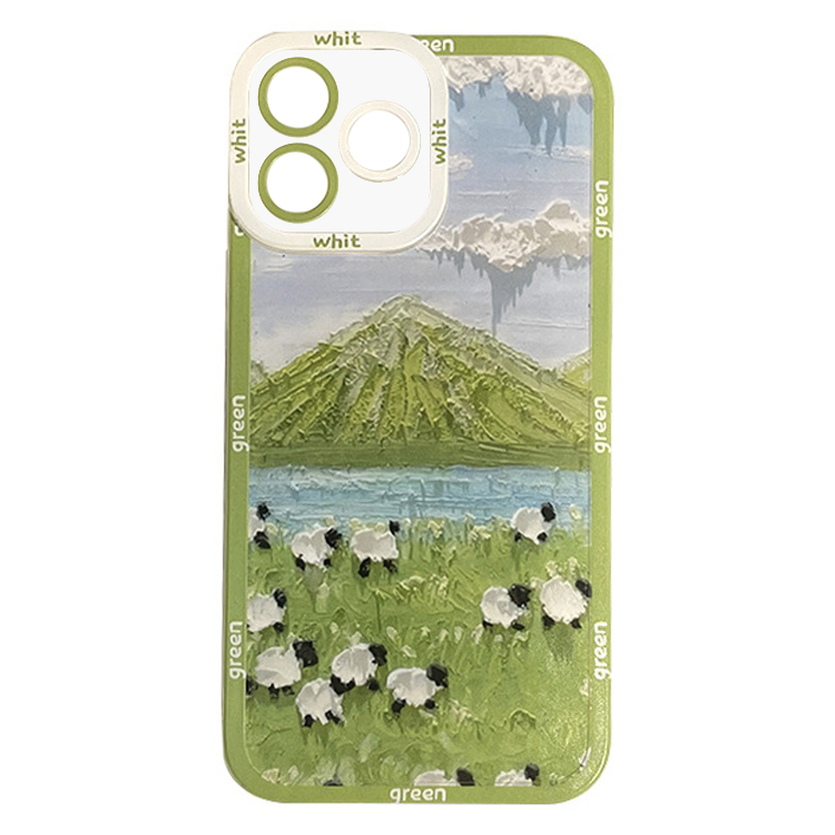 For iPhone 13 Pro 6.1 inch Sheep Grassland Oil Painting Pattern TPU Case Anti-fall Back Protector Phone Cover, iPhone 13 Pro
For iPhone 13 Pro 6.1 inch Sheep Grassland Oil Painting Pattern TPU Case Anti-fall Back Protector Phone Cover, iPhone 13 Pro