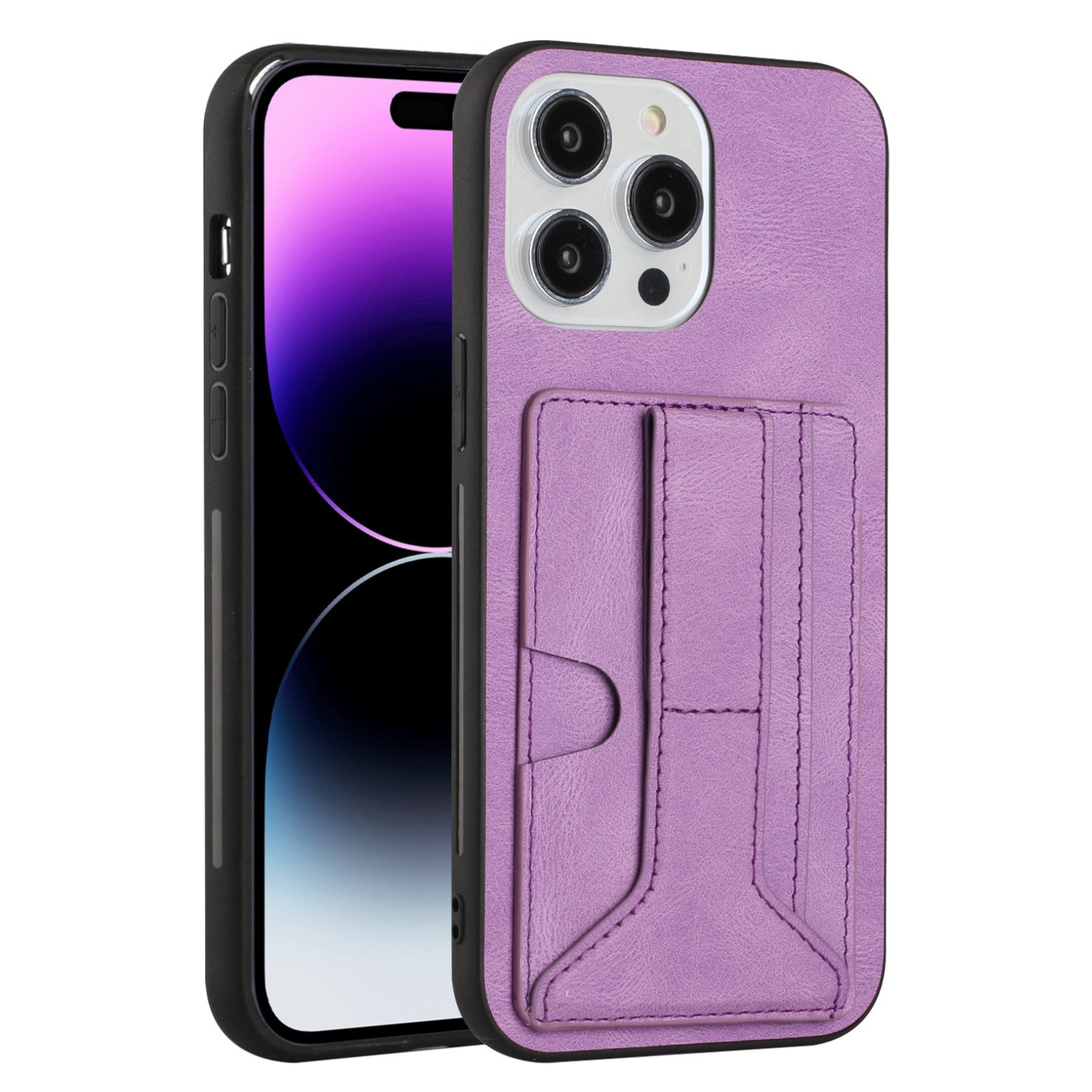 For iPhone 14 Pro YB Leather Coating Series-3 Drop-proof PU Leather Coated TPU Case Phone Cover with Card Holder and Kickstand - Purple, iPhone 14 Pro
For iPhone 14 Pro YB Leather Coating Series-3 Drop-proof PU Leather Coated TPU Case Phone Cover with Card Holder and Kickstand - Purple, iPhone 14 Pro