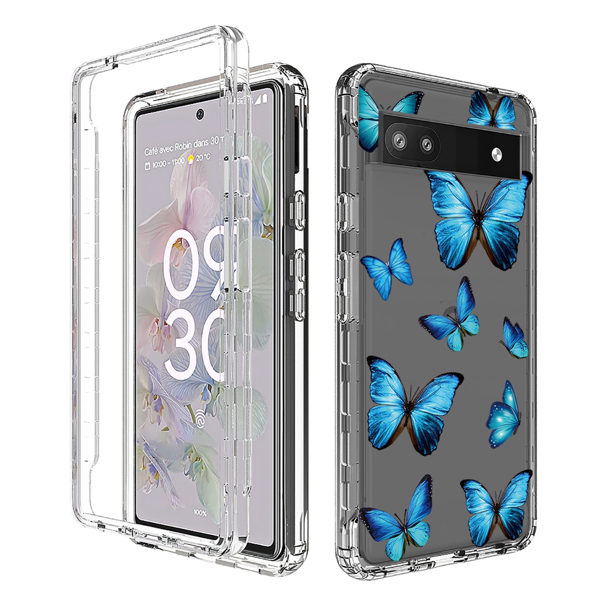 Für Google Pixel 6a-musterdruckdruck Transparentes Telefonschutzfall 2-in-1 Pc-rahmen + Tpu-anti-kratzer-abdeckung - Blauer Schmetterling, Google Pixel 6a
Für Google Pixel 6a-musterdruckdruck Transparentes Telefonschutzfall 2-in-1 Pc-rahmen + Tpu-anti-kratzer-abdeckung - Blauer Schmetterling, Google Pixel 6a