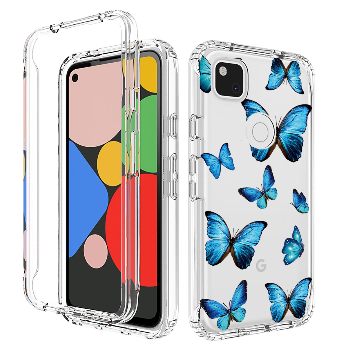 Für Google Pixel 4a-musterdruckdrucken Klare Telefonhülle Anti-drop-hybrid-pc + Tpu-schutzabdeckung - Blauer Schmetterling, Google Pixel 4a
Für Google Pixel 4a-musterdruckdrucken Klare Telefonhülle Anti-drop-hybrid-pc + Tpu-schutzabdeckung - Blauer Schmetterling, Google Pixel 4a