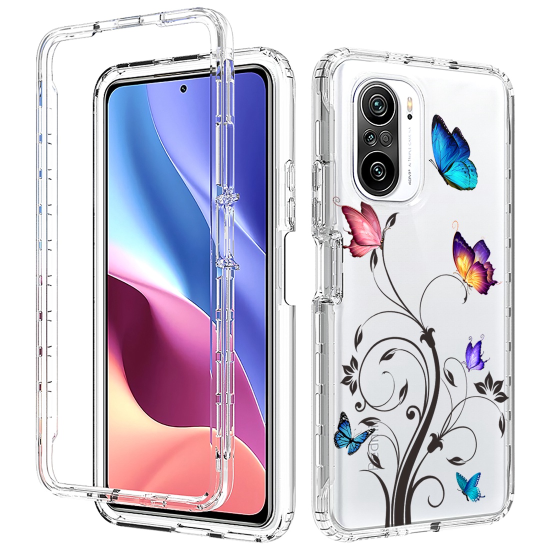 Für Xiaomi Mi 11i / Poco F3 / Redmi K40 / Redmi K40 Pro-musterdruckdrucken Klarer Telefonhülle 2-in-1 PC Frame + Tpu-schutzabdeckung - Baum Und Schmetterling, Xiaomi Redmi K40
Für Xiaomi Mi 11i / Poco F3 / Redmi K40 / Redmi K40 Pro-musterdruckdrucken Klarer Telefonhülle 2-in-1 PC Frame + Tpu-schutzabdeckung - Baum Und Schmetterling, Xiaomi Redmi K40