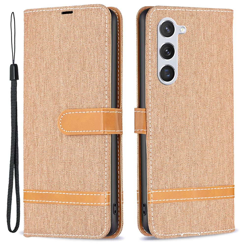 BF Leather Series-2 for Samsung Galaxy S23 Shockproof Flip Phone Case Jeans Cloth Texture PU Leather Color Splicing Stand Wallet Cover - Brown, Galaxy S23
BF Leather Series-2 for Samsung Galaxy S23 Shockproof Flip Phone Case Jeans Cloth Texture PU Leather Color Splicing Stand Wallet Cover - Brown, Galaxy S23