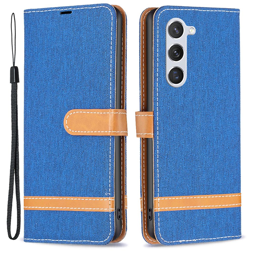 BF Leather Series-2 for Samsung Galaxy S23 Shockproof Flip Phone Case Jeans Cloth Texture PU Leather Color Splicing Stand Wallet Cover - Sapphire, Galaxy S23
BF Leather Series-2 for Samsung Galaxy S23 Shockproof Flip Phone Case Jeans Cloth Texture PU Leather Color Splicing Stand Wallet Cover - Sapphire, Galaxy S23