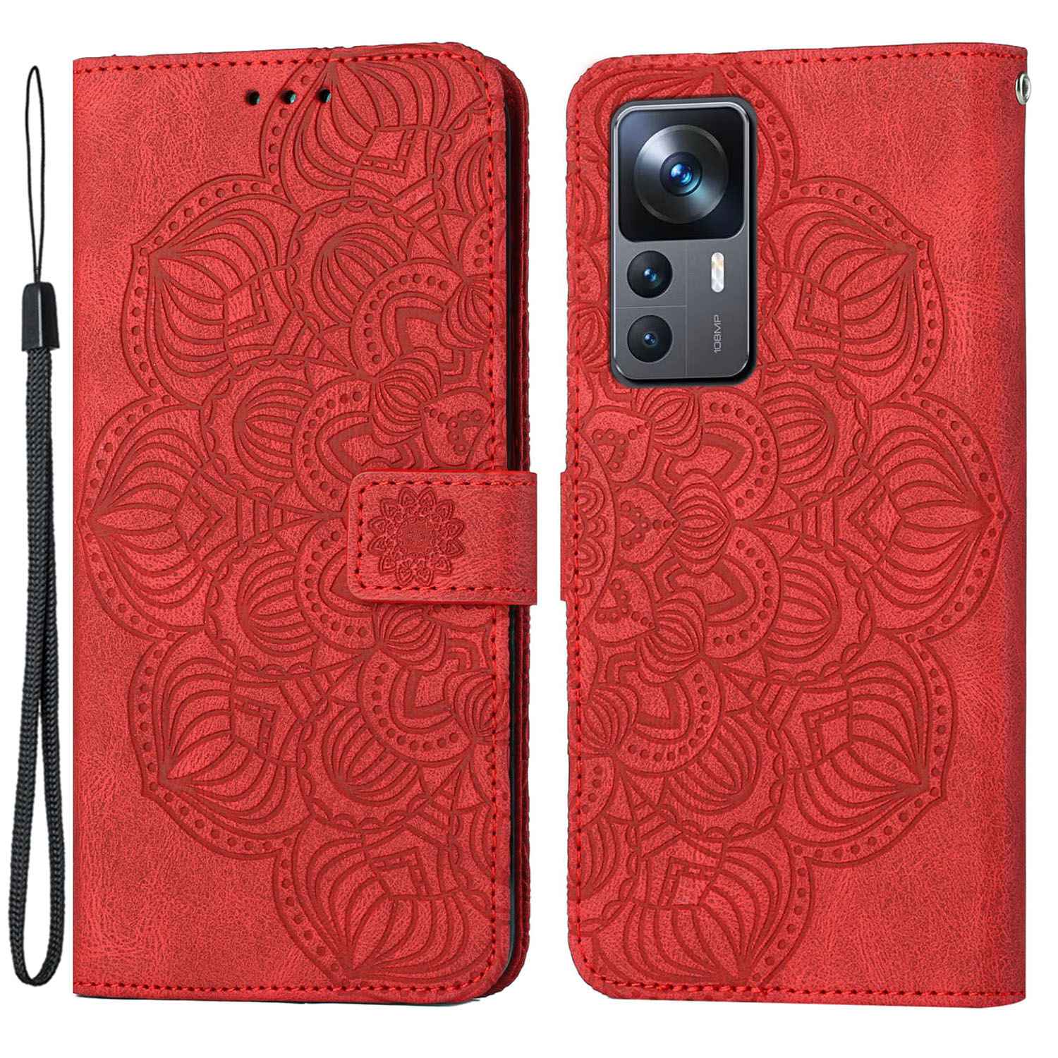 Für Xiaomi 12T 5G / 12t Pro 5g / Redmi K50 Ultra 5G Drop-sof-geprägter Mandala Blumenbrieftasche PU Leder+weiche Tpu-abdeckung Mit Riemen - Rot, Xiaomi 12T 5G
Für Xiaomi 12T 5G / 12t Pro 5g / Redmi K50 Ultra 5G Drop-sof-geprägter Mandala Blumenbrieftasche PU Leder+weiche Tpu-abdeckung Mit Riemen - Rot, Xiaomi 12T 5G