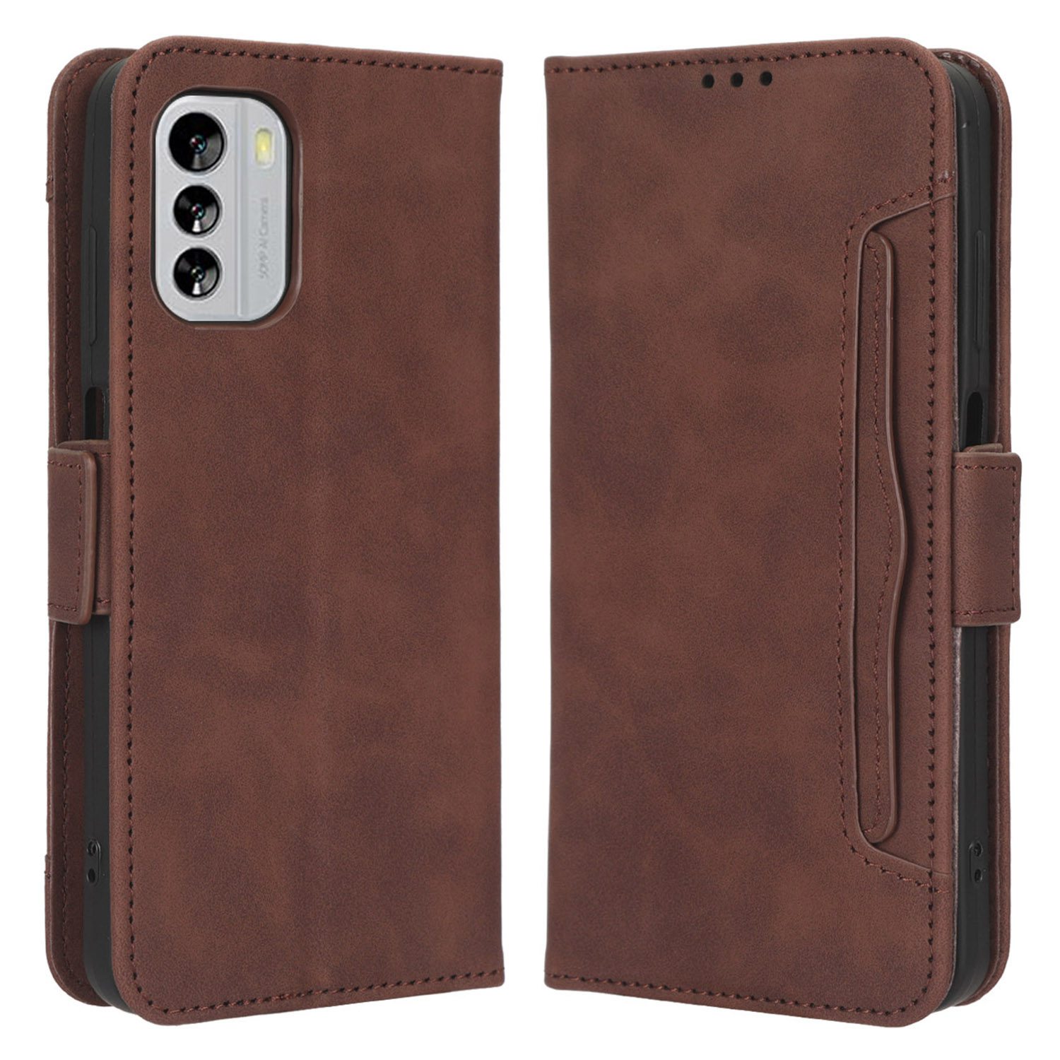 Für Nokia G60 5G Mehrere Kartensteckplätze PU Leder Hülle Wallet Stand Magnetic Clasp Folio Flip Telefonabdeckung - Braun, Nokia G60 5G
Für Nokia G60 5G Mehrere Kartensteckplätze PU Leder Hülle Wallet Stand Magnetic Clasp Folio Flip Telefonabdeckung - Braun, Nokia G60 5G
