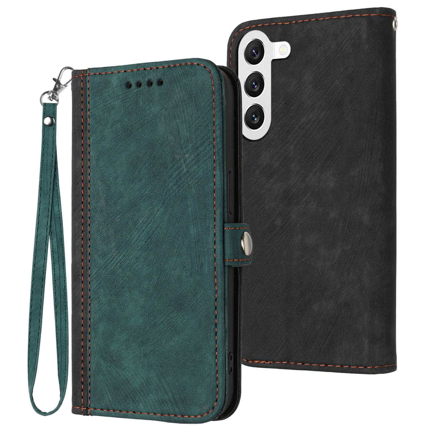 YX0020 Wallet Phone Case for Samsung Galaxy S23+, Anti-fingerprint PU Leather Stand Dual Magnetic Clasp Phone Cover - Blackish Green, Galaxy S23+
YX0020 Wallet Phone Case for Samsung Galaxy S23+, Anti-fingerprint PU Leather Stand Dual Magnetic Clasp Phone Cover - Blackish Green, Galaxy S23+
