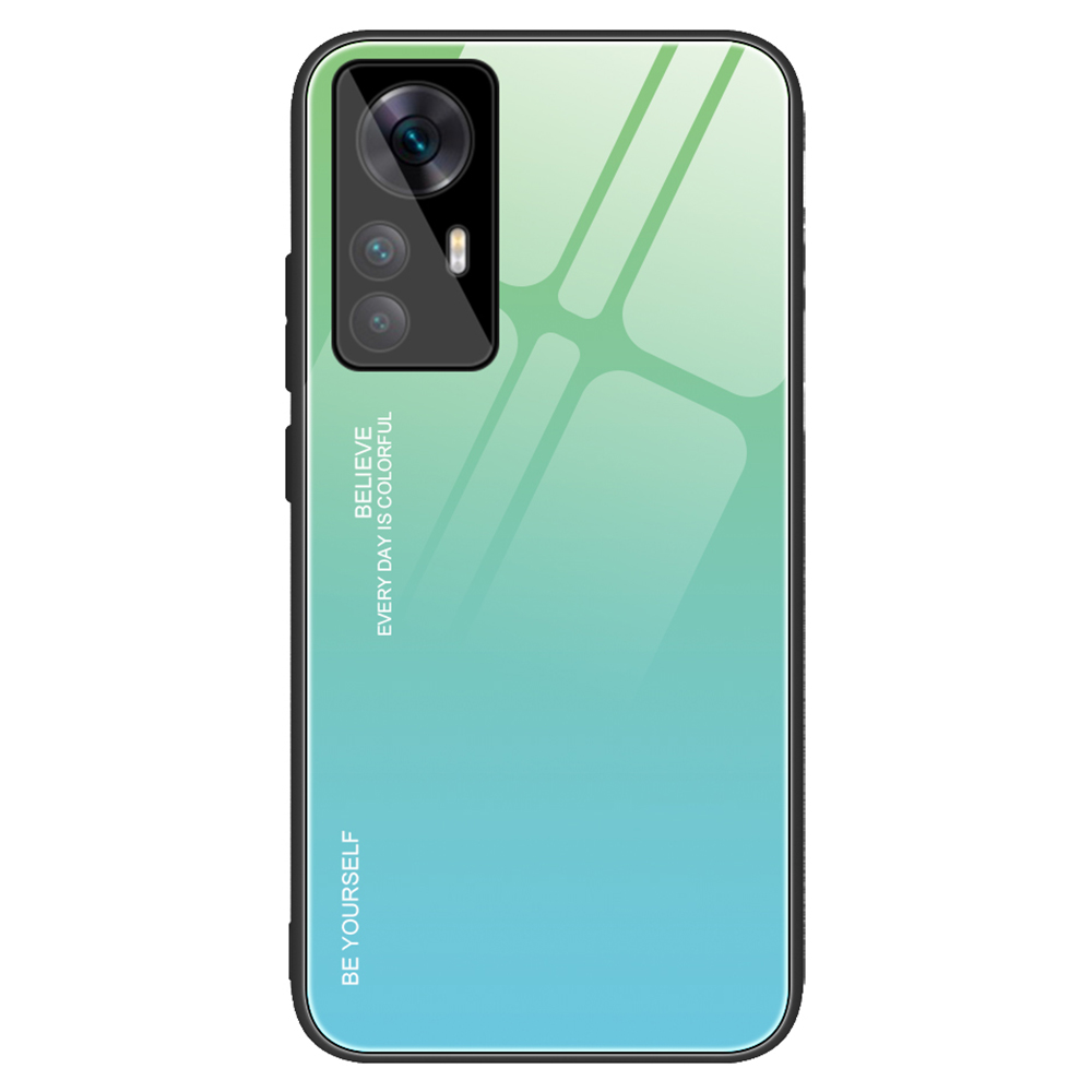 Für Xiaomi 12T 5G / Redmi K50 Ultra 5G Tempered Glas Phone Case Gradient Farbdesign Hartes PC Soft TPU Ruhmes Anti-drop-abdeckung - Cyan / Blau, Xiaomi 12T 5G
Für Xiaomi 12T 5G / Redmi K50 Ultra 5G Tempered Glas Phone Case Gradient Farbdesign Hartes PC Soft TPU Ruhmes Anti-drop-abdeckung - Cyan / Blau, Xiaomi 12T 5G