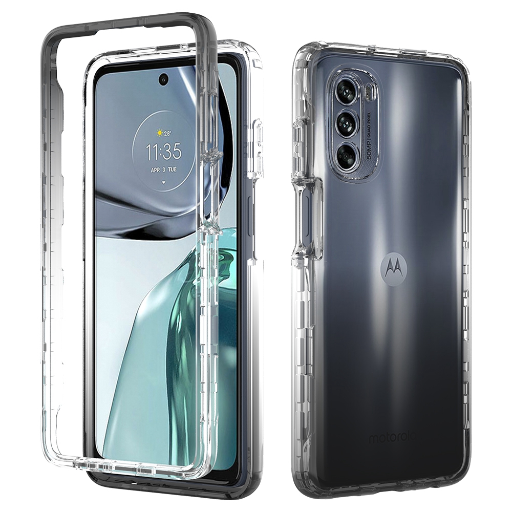 Für Motorola Moto G62 5G Soft TPU + Hard PC 2-in-1-telefonhülle Stylish Gradient Color Transparent Cover - Gradient Schwarz, Motorola Moto G62 5G
Für Motorola Moto G62 5G Soft TPU + Hard PC 2-in-1-telefonhülle Stylish Gradient Color Transparent Cover - Gradient Schwarz, Motorola Moto G62 5G