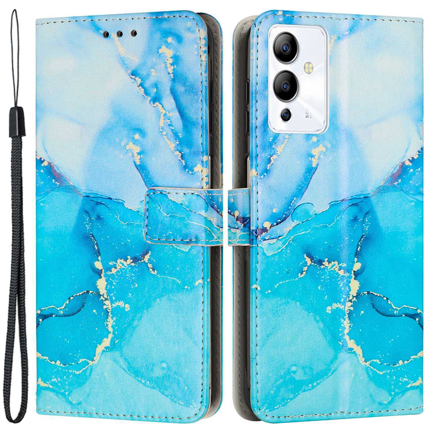 Marmormuster Druck Telefonabdeckung Für Infinix Note 12i, PU Lederständer Kratzfeste Flip-wallet-hülle Mit Riemen - Blau / Grün, Infinix Note 12i
Marmormuster Druck Telefonabdeckung Für Infinix Note 12i, PU Lederständer Kratzfeste Flip-wallet-hülle Mit Riemen - Blau / Grün, Infinix Note 12i