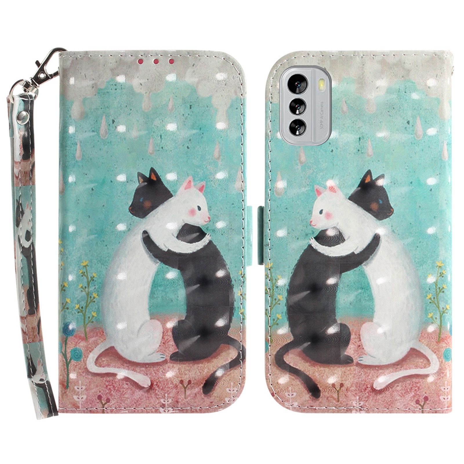 Für Nokia G60 5G Stand Wallet Phone Hülle 3d-muster Druck PU Leder-drop-sof-abdeckung Mit Riemen - Zwei Katzen, Nokia G60 5G
Für Nokia G60 5G Stand Wallet Phone Hülle 3d-muster Druck PU Leder-drop-sof-abdeckung Mit Riemen - Zwei Katzen, Nokia G60 5G