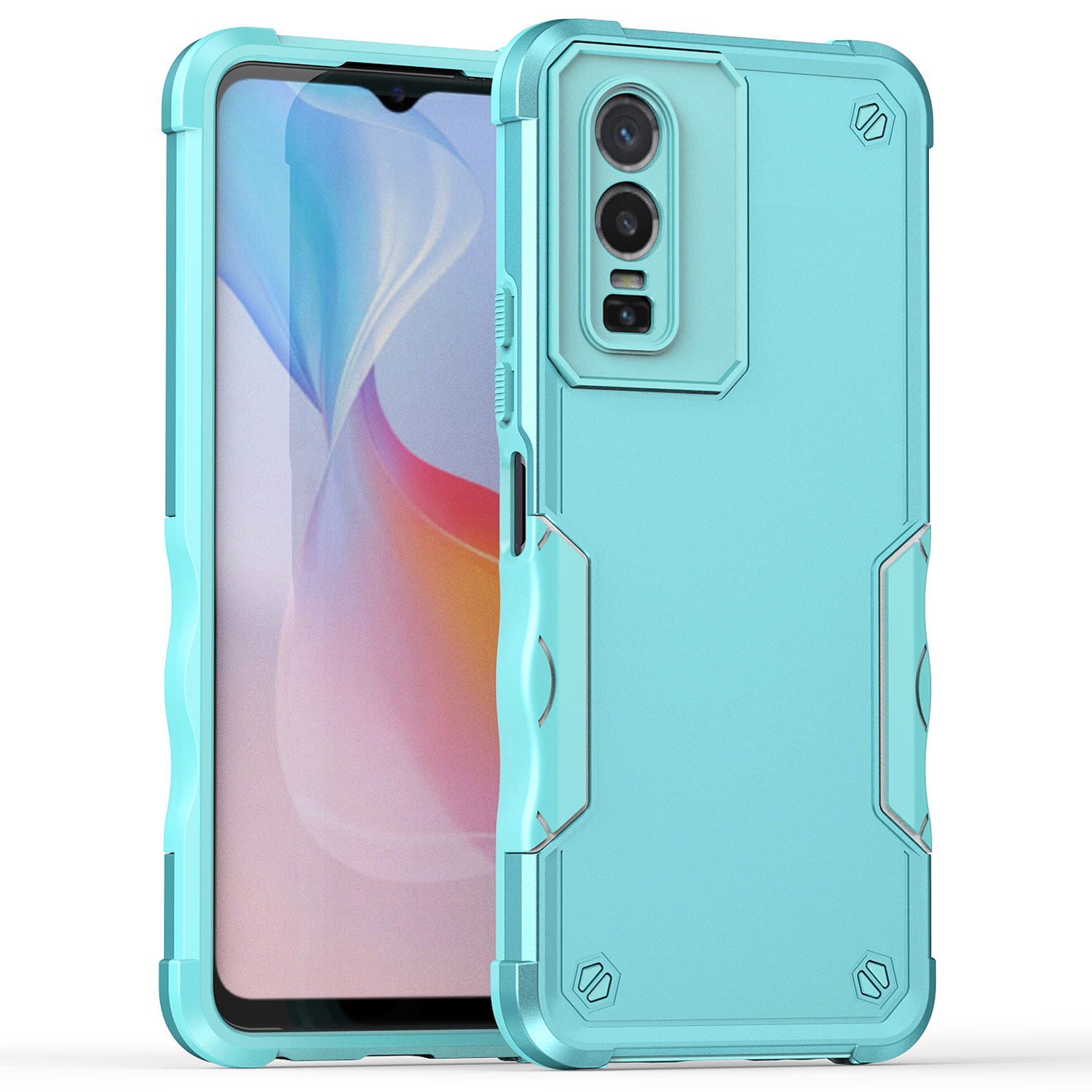 Für Vivo Y76 5G Anti-drop-hard-pc+soft Tpu-hülle Anti-rutsch-grip-schutz-defender-telefonabdeckung - Minzgrün, vivo Y76 5G
Für Vivo Y76 5G Anti-drop-hard-pc+soft Tpu-hülle Anti-rutsch-grip-schutz-defender-telefonabdeckung - Minzgrün, vivo Y76 5G