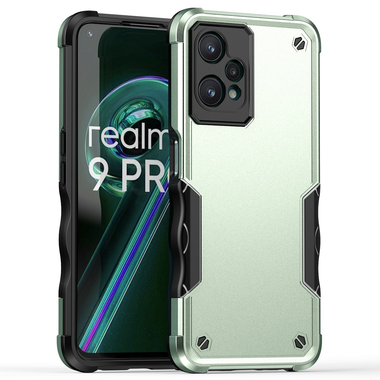 Für Realme 9 Pro 5g / V25 Flexible TPU Hard PC Drop Protective Case Silky Touch Non-slip-grip-telefonabdeckung - Grün, Realme 9 Pro 5G
Für Realme 9 Pro 5g / V25 Flexible TPU Hard PC Drop Protective Case Silky Touch Non-slip-grip-telefonabdeckung - Grün, Realme 9 Pro 5G