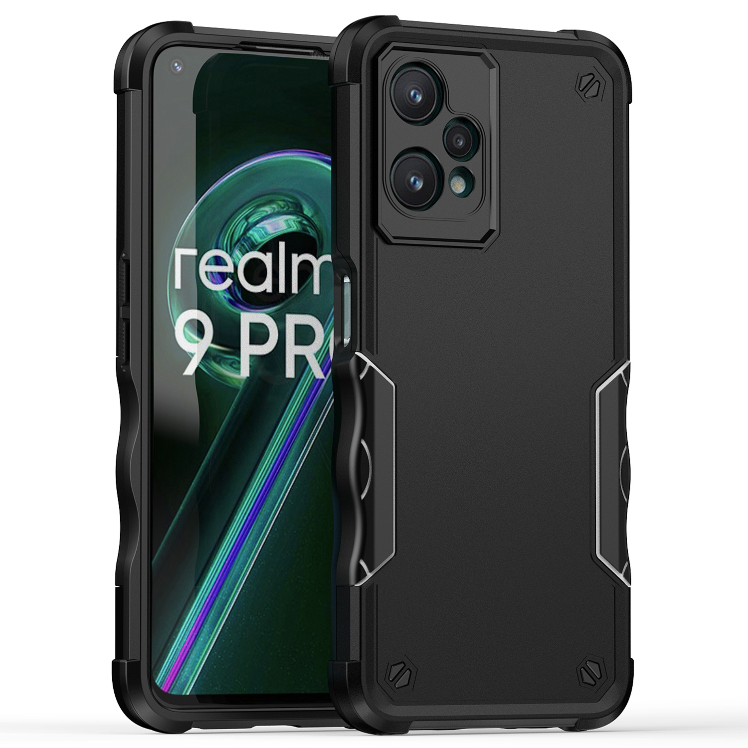 Für Realme 9 Pro 5g / V25 Flexible TPU Hard PC Drop Protective Case Silky Touch Non-slip-grip-telefonabdeckung - Schwarz, Realme 9 Pro 5G
Für Realme 9 Pro 5g / V25 Flexible TPU Hard PC Drop Protective Case Silky Touch Non-slip-grip-telefonabdeckung - Schwarz, Realme 9 Pro 5G