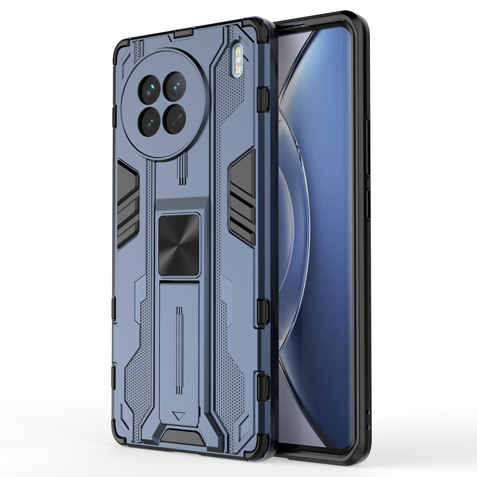 Für Vivo X90 5G Hard PC Soft TPU Dual Layer Anti-drop-telefon-hülle Kameraschutz Kickstand Cover - Blau, vivo X90 5G
Für Vivo X90 5G Hard PC Soft TPU Dual Layer Anti-drop-telefon-hülle Kameraschutz Kickstand Cover - Blau, vivo X90 5G