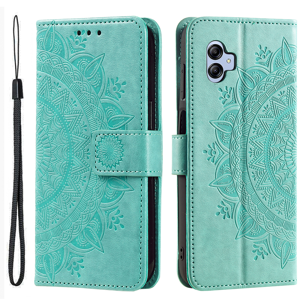 For Samsung Galaxy A04e 4G / F04 4G / M04 4G Imprinted Mandala Flower Wallet Case PU Leather Magnetic Flip Stand Phone Cover with Strap - Green, Galaxy A04e 4G
For Samsung Galaxy A04e 4G / F04 4G / M04 4G Imprinted Mandala Flower Wallet Case PU Leather Magnetic Flip Stand Phone Cover with Strap - Green, Galaxy A04e 4G
