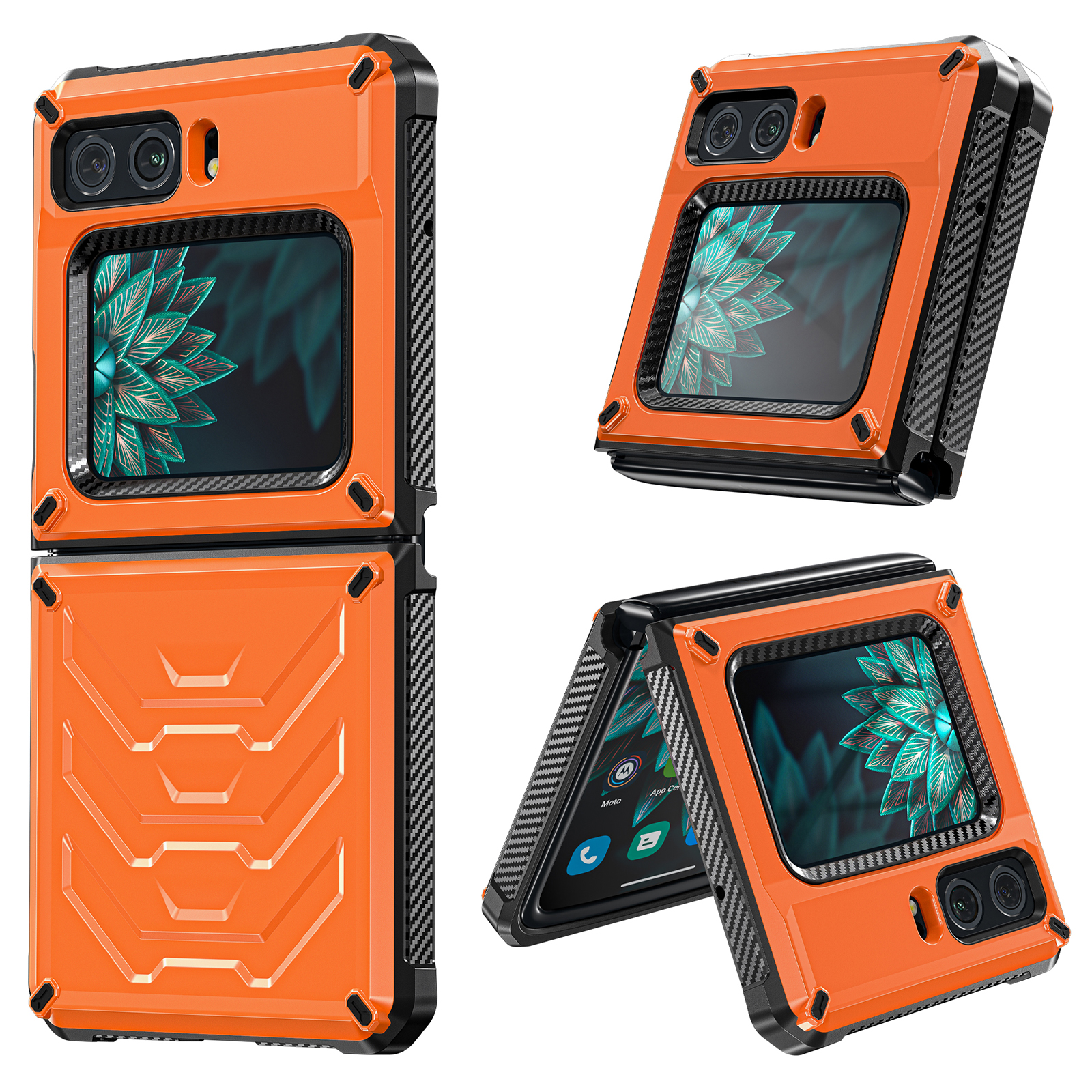 Für Motorola Moto Razr 2022 5G Rugged Series Stoßdämpfer TPU Frame + PC Back Hybrid Hülle Telefonabdeckung - Orange, Motorola Moto Razr 2022 5G
Für Motorola Moto Razr 2022 5G Rugged Series Stoßdämpfer TPU Frame + PC Back Hybrid Hülle Telefonabdeckung - Orange, Motorola Moto Razr 2022 5G