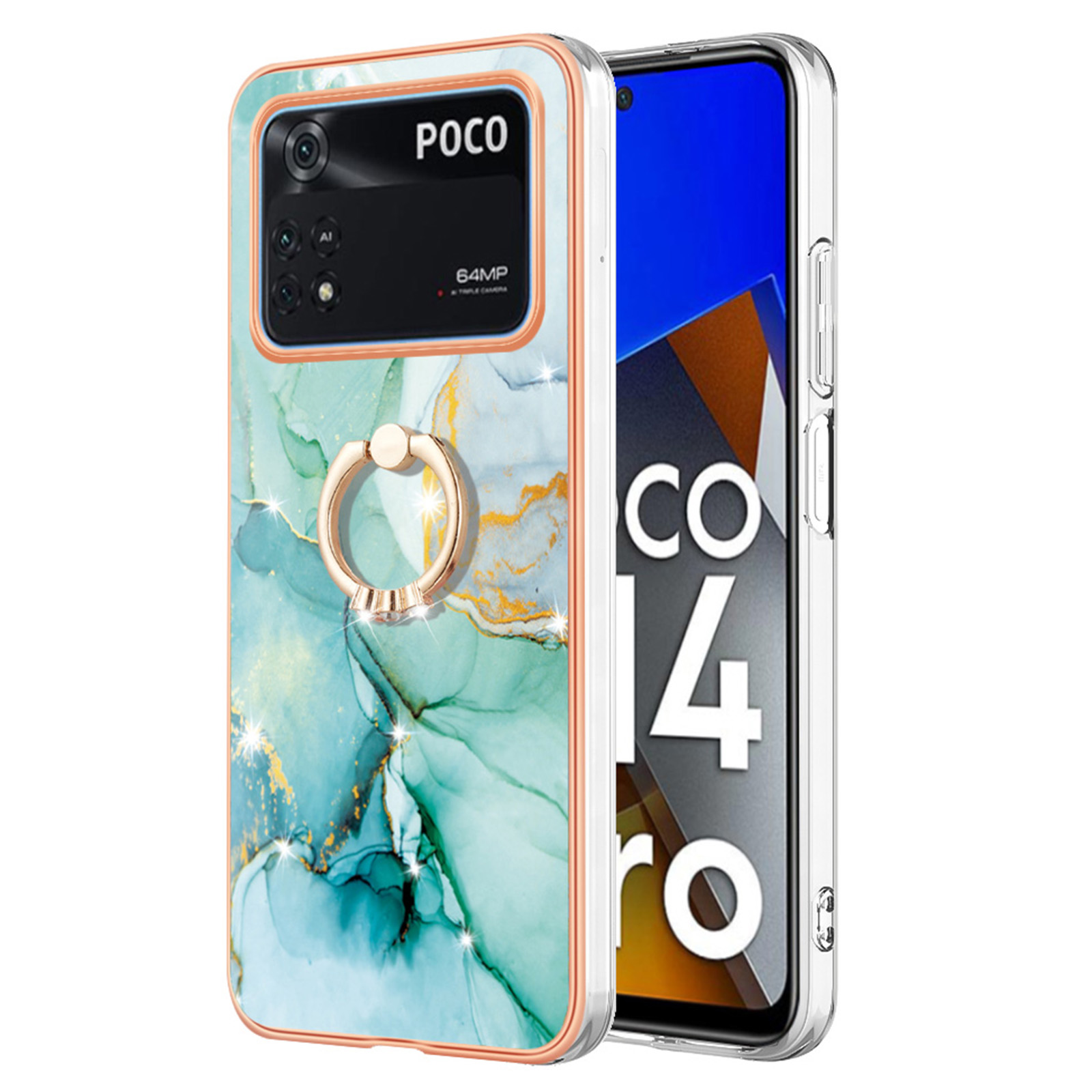 Für Xiaomi Poco M4 Pro 4G YB IMD Series-10 Ring Kickstand Elektroplieren Weiche Tpu-hülle IMD Marmor Muster Schutzhülle - Grün 003, Xiaomi Poco M4 Pro 4G
Für Xiaomi Poco M4 Pro 4G YB IMD Series-10 Ring Kickstand Elektroplieren Weiche Tpu-hülle IMD Marmor Muster Schutzhülle - Grün 003, Xiaomi Poco M4 Pro 4G