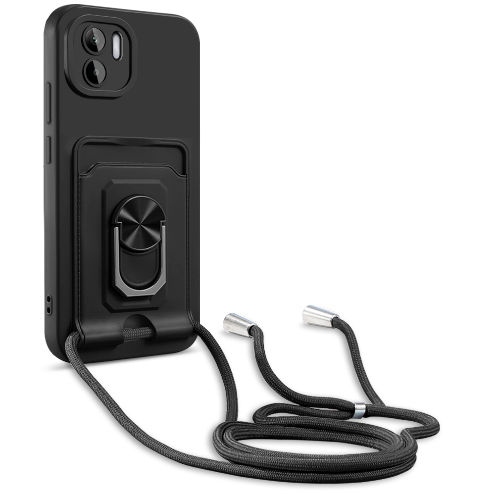 Für Xiaomi Redmi A1 4G Precise Objektiv Ausschnitt PC+TPU Anti-drop-telefonhülle Ring-kick-stand-kartenhalterabdeckung Mit Lanyard - Schwarz, Xiaomi Redmi A2 4G
Für Xiaomi Redmi A1 4G Precise Objektiv Ausschnitt PC+TPU Anti-drop-telefonhülle Ring-kick-stand-kartenhalterabdeckung Mit Lanyard - Schwarz, Xiaomi Redmi A2 4G