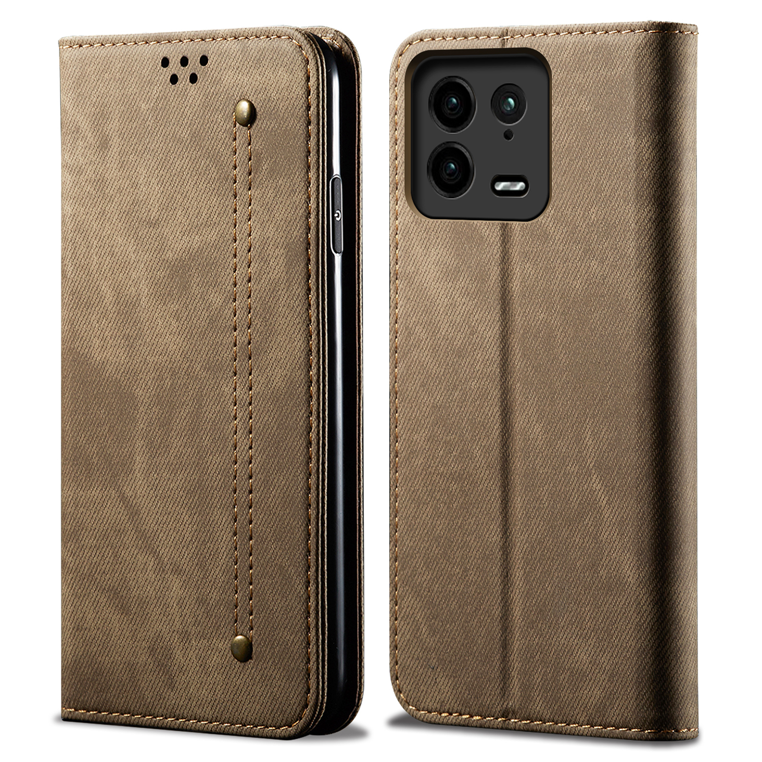Für Xiaomi 13 Pro 5G Jeans Stoff Textur Anti-kratzer-mobiltelefonhülle Schutzbrieftasche Deckungsständer - Khaki, Xiaomi 13 Pro 5G
Für Xiaomi 13 Pro 5G Jeans Stoff Textur Anti-kratzer-mobiltelefonhülle Schutzbrieftasche Deckungsständer - Khaki, Xiaomi 13 Pro 5G