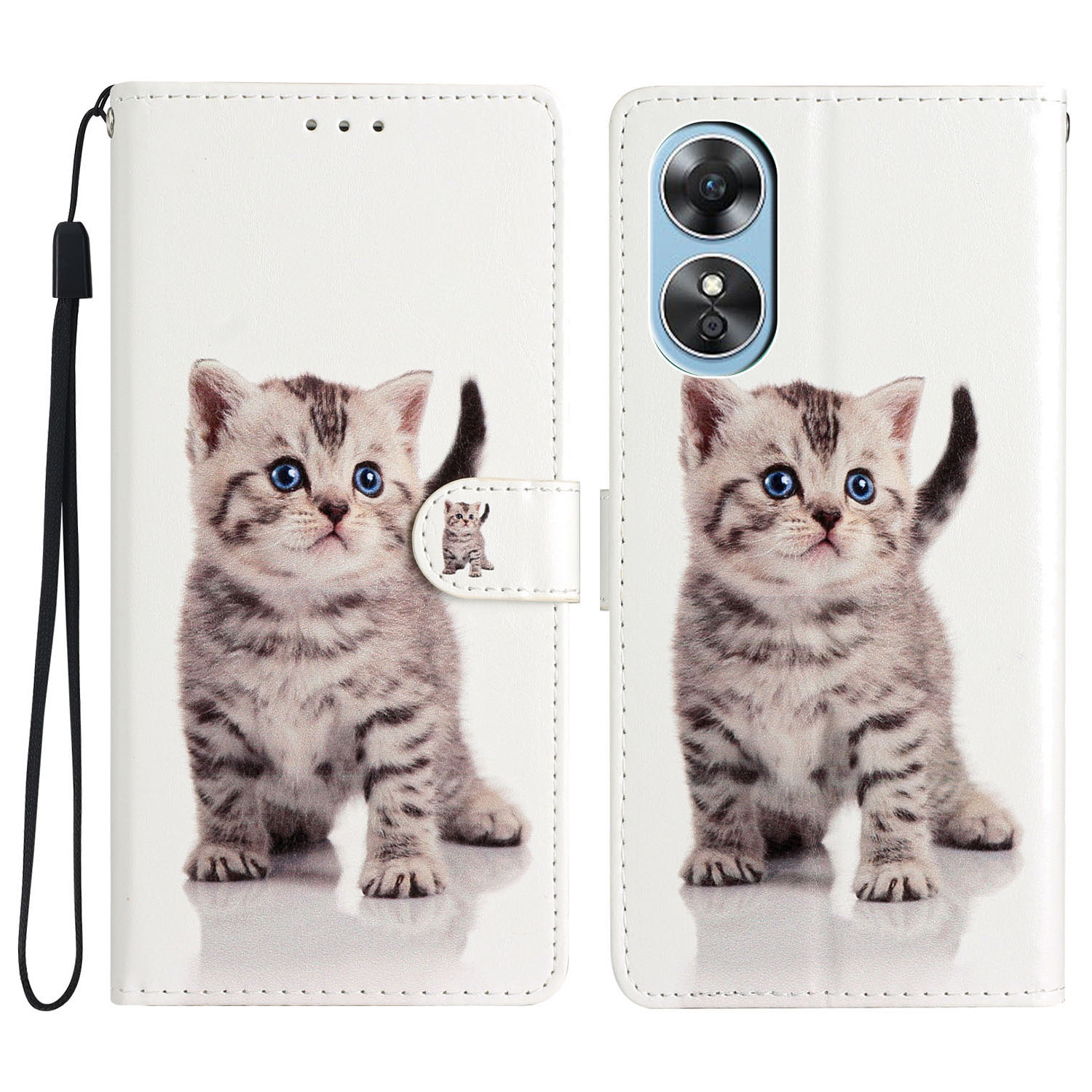 Für Oppo A17 4G PU Ledermuster Drucker Telefonhülle Magnetverschluss Ständer Brieftasche Folio Schutzabdeckung Mit Riemen - Süße Katze, Oppo A17 4G
Für Oppo A17 4G PU Ledermuster Drucker Telefonhülle Magnetverschluss Ständer Brieftasche Folio Schutzabdeckung Mit Riemen - Süße Katze, Oppo A17 4G