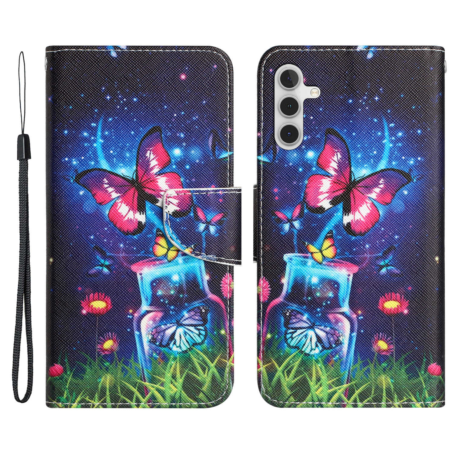 For Samsung Galaxy A34 5G Cross Texture PU Leather Leather Flip Protective Case Pattern Printing Magnetic Stand Wallet Cover with Strap - Bottle and Butterfly, Galaxy A34 5G
For Samsung Galaxy A34 5G Cross Texture PU Leather Leather Flip Protective Case Pattern Printing Magnetic Stand Wallet Cover with Strap - Bottle and Butterfly, Galaxy A34 5G