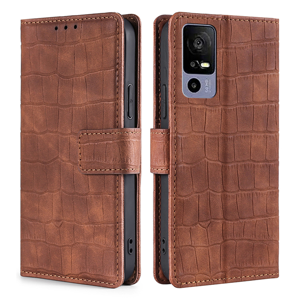 Crocodile Textur Wallet Stand Hülle Für TCL 40R 5G, Haut-touch-pu-lederschockdelie-handy-abdeckung - Braun, TCL 40R 5G
Crocodile Textur Wallet Stand Hülle Für TCL 40R 5G, Haut-touch-pu-lederschockdelie-handy-abdeckung - Braun, TCL 40R 5G