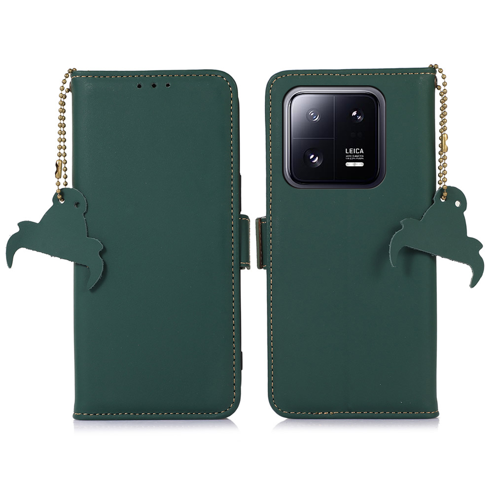 Für Xiaomi 13 5G RFID Blockierende Telefonhülle Echtes Leder Freisprecher Stand Brieftasche Magnetic Flip Cover - Grün, Xiaomi 13
Für Xiaomi 13 5G RFID Blockierende Telefonhülle Echtes Leder Freisprecher Stand Brieftasche Magnetic Flip Cover - Grün, Xiaomi 13