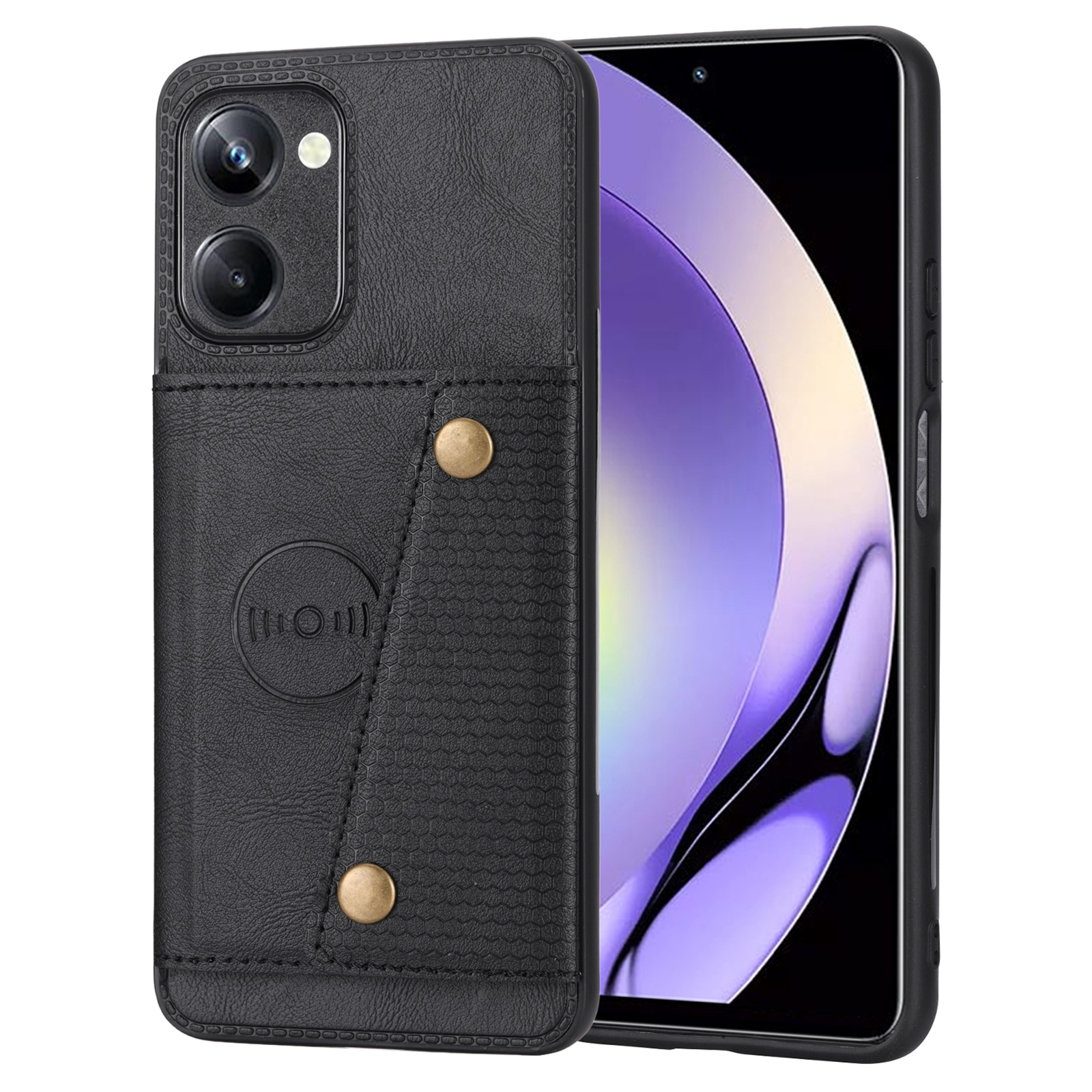 Kickstand-telefonhülle Für Realme 10 Pro 5G, Doppelknopfkartenhalter PU Lederbeschichtete Tpu-abdeckung Mit Integriertem Metallblatt - Schwarz, Realme 10 Pro 5G
Kickstand-telefonhülle Für Realme 10 Pro 5G, Doppelknopfkartenhalter PU Lederbeschichtete Tpu-abdeckung Mit Integriertem Metallblatt - Schwarz, Realme 10 Pro 5G