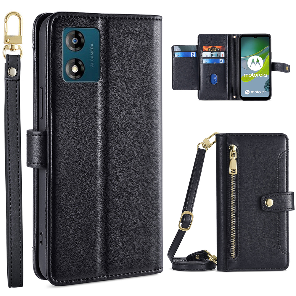 Kartensteckplätze Telefonständer Hülle Für Motorola Moto E13 4G Reißverschluss Pocket Leder Telefonabdeckung Mit Gurten - Schwarz, Motorola Moto E13 4G
Kartensteckplätze Telefonständer Hülle Für Motorola Moto E13 4G Reißverschluss Pocket Leder Telefonabdeckung Mit Gurten - Schwarz, Motorola Moto E13 4G