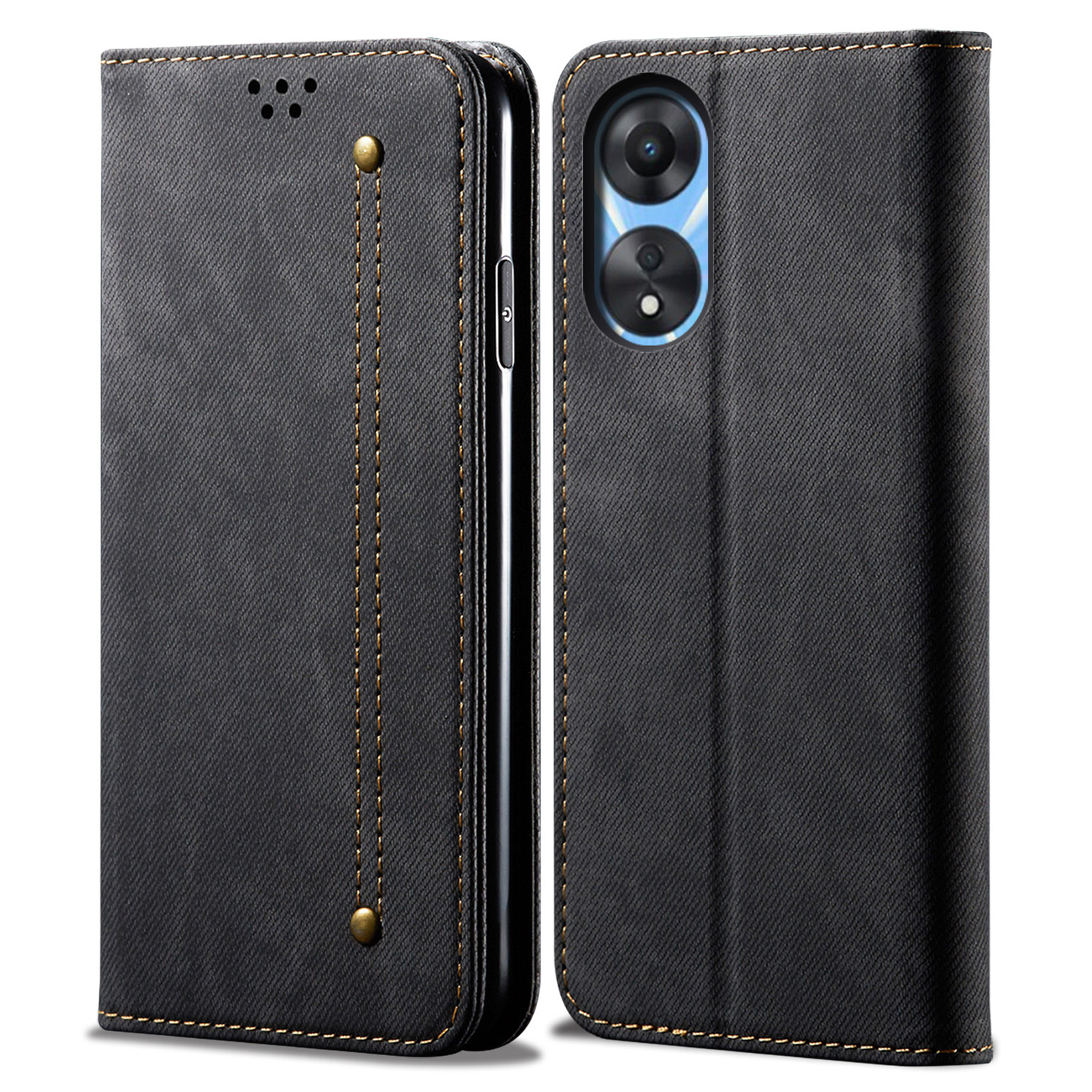 Leder Handyabdeckung Für Oppo A78 5G / A58x 5G / A58 5g, Jeans Stoff Textur Schutzhülle Stand Wallet Wallet - Schwarz, Oppo A78 5G
Leder Handyabdeckung Für Oppo A78 5G / A58x 5G / A58 5g, Jeans Stoff Textur Schutzhülle Stand Wallet Wallet - Schwarz, Oppo A78 5G