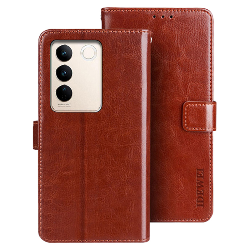 IDEWEI Für Vivo V27 PU Lederständer Telefonhülle Folio Magnet Wallet Telefonhalter Cover - Braun, vivo V27 5G
IDEWEI Für Vivo V27 PU Lederständer Telefonhülle Folio Magnet Wallet Telefonhalter Cover - Braun, vivo V27 5G