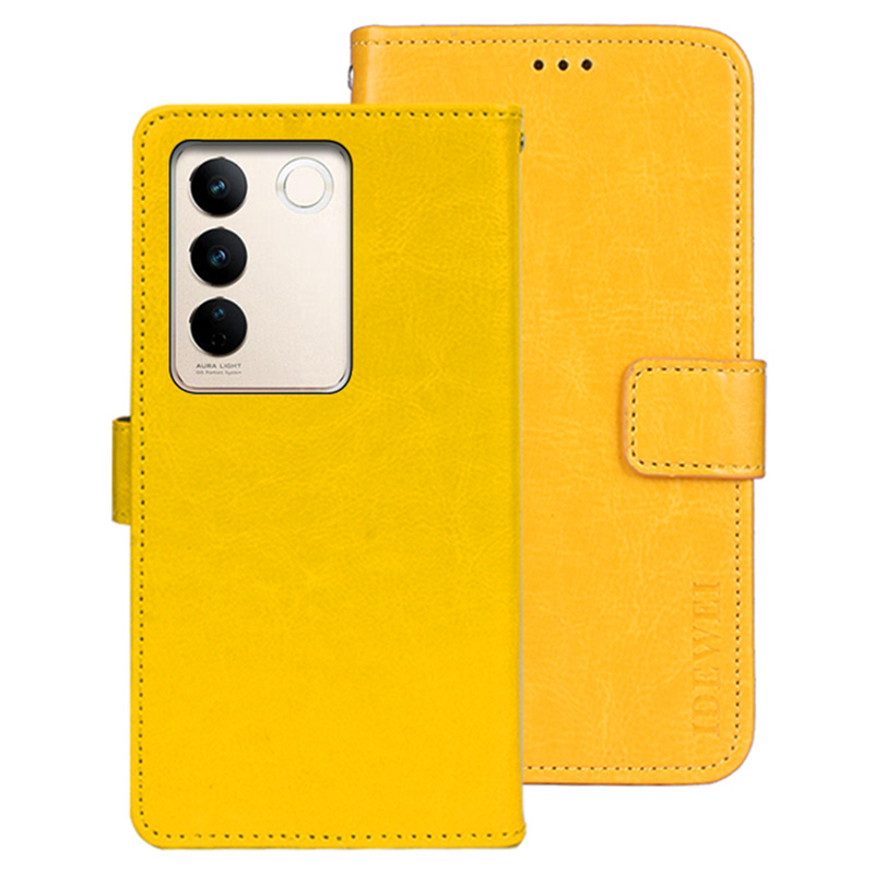 IDEWEI Für Vivo V27 PU Lederständer Telefonhülle Folio Magnet Wallet Telefonhalter Cover - Gelb, vivo V27 5G
IDEWEI Für Vivo V27 PU Lederständer Telefonhülle Folio Magnet Wallet Telefonhalter Cover - Gelb, vivo V27 5G