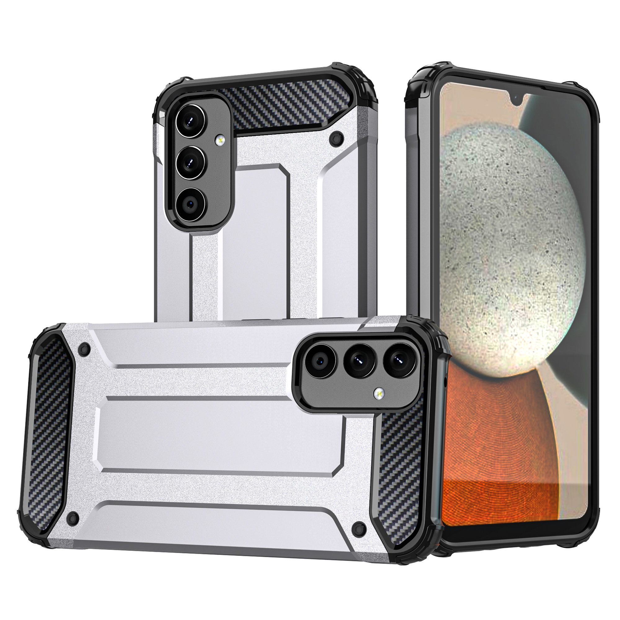 For Samsung Galaxy A34 5G Phone Protector Case Hard PC Back + Soft TPU Frame Back Cover - Silver, Galaxy A34 5G
For Samsung Galaxy A34 5G Phone Protector Case Hard PC Back + Soft TPU Frame Back Cover - Silver, Galaxy A34 5G