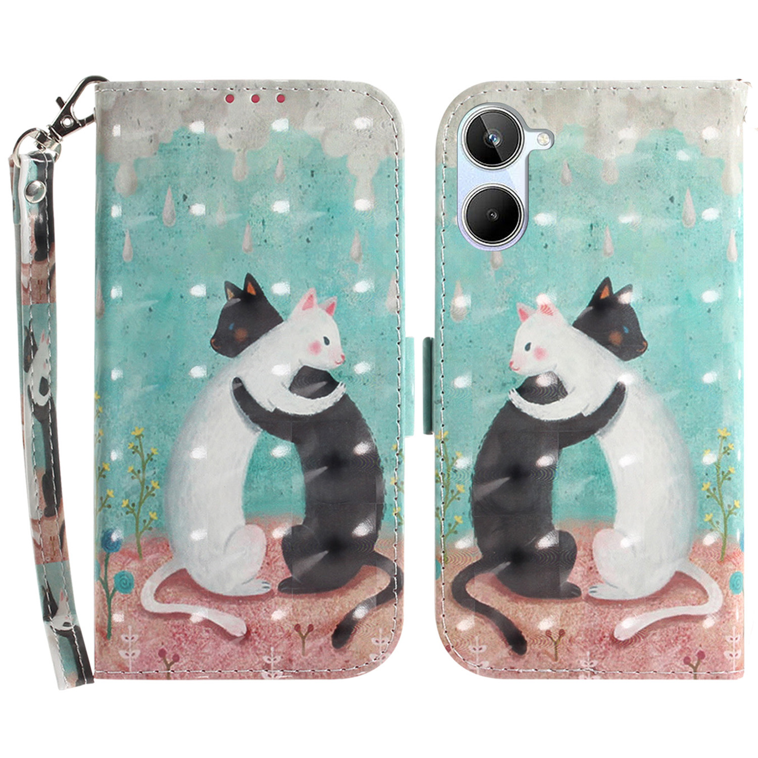 Brieftasche Telefonhülle Für Realme 10 4G Stoßdämpfer Hülle PU Leder Folio Flip Cover Mit Riemen - Zwei Katzen, Realme 10 4G
Brieftasche Telefonhülle Für Realme 10 4G Stoßdämpfer Hülle PU Leder Folio Flip Cover Mit Riemen - Zwei Katzen, Realme 10 4G