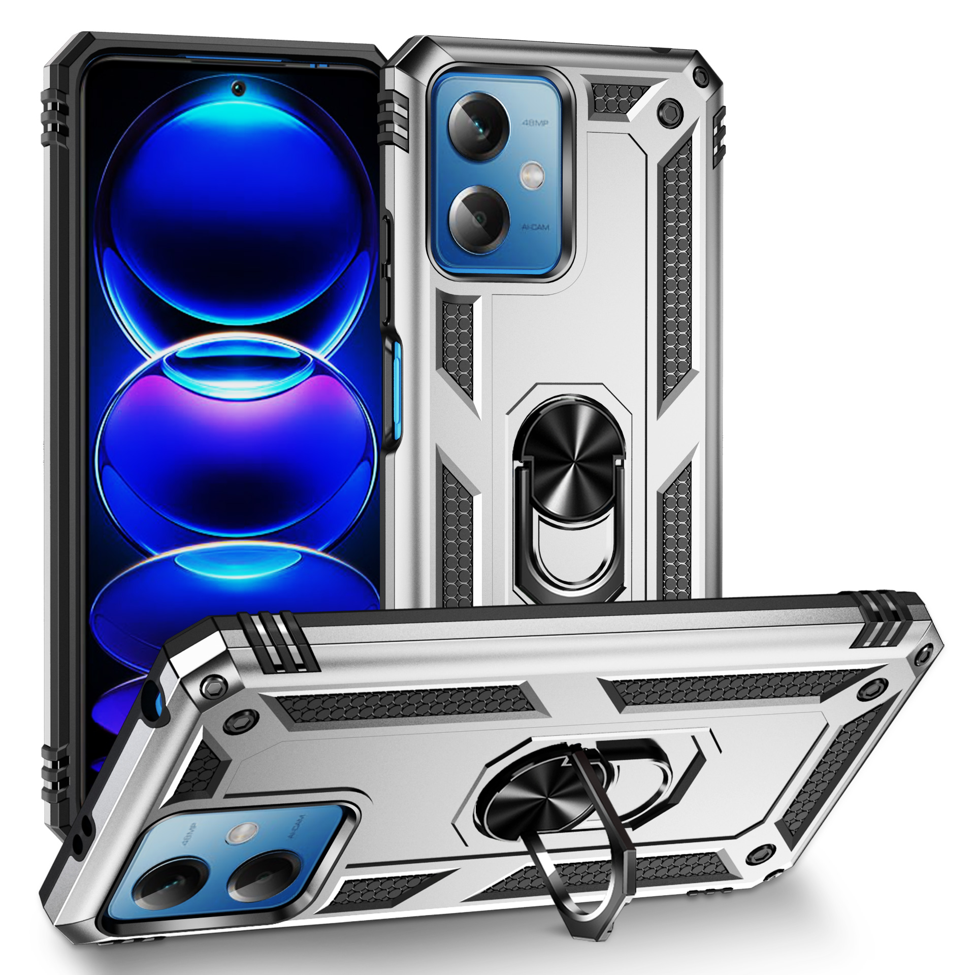 Für Xiaomi Redmi Anmerkung 12 5G (China) / Anmerkung 12 5g / Poco X5 5G Ring Kickstand -telefonhülle TPU + PC -handyabdeckung - Silber, Xiaomi Redmi Note 12 5G (China)
Für Xiaomi Redmi Anmerkung 12 5G (China) / Anmerkung 12 5g / Poco X5 5G Ring Kickstand -telefonhülle TPU + PC -handyabdeckung - Silber, Xiaomi Redmi Note 12 5G (China)