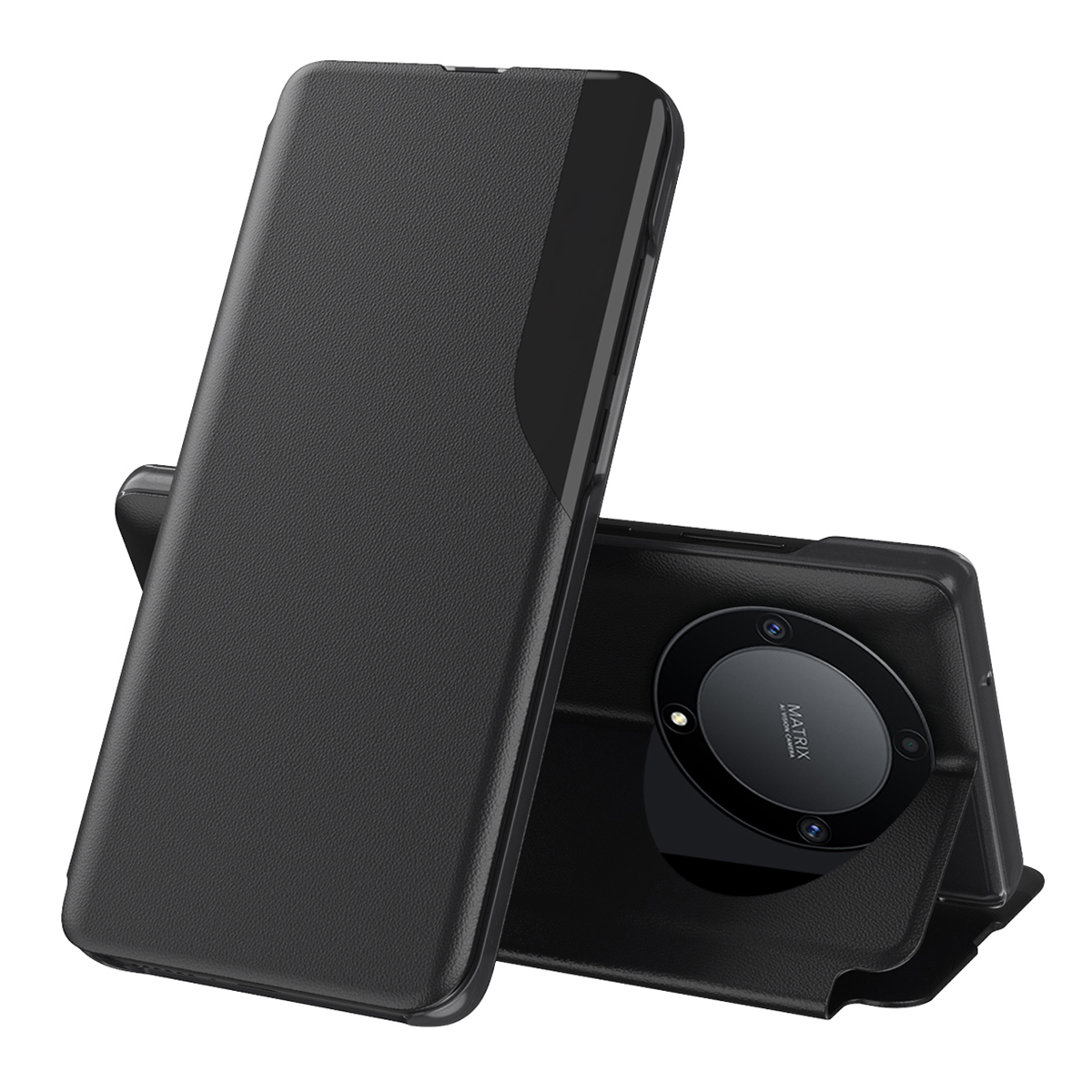 Für Ehre X9a 5g / Magic5 Lite 5G PU Leder Shell Side Ansicht Fensterstand Hülle Telefonabdeckung - Schwarz, Honor X9a 5G
Für Ehre X9a 5g / Magic5 Lite 5G PU Leder Shell Side Ansicht Fensterstand Hülle Telefonabdeckung - Schwarz, Honor X9a 5G