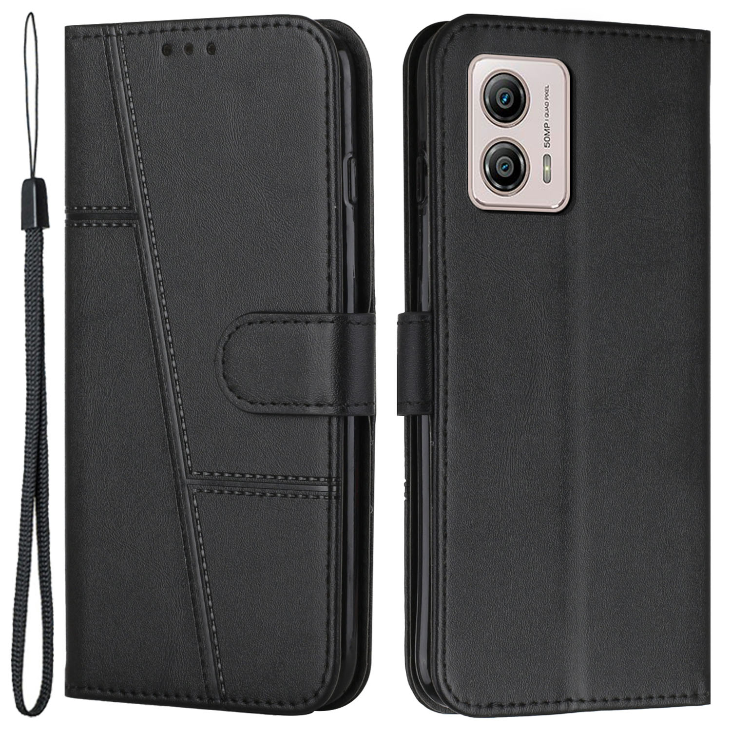 Für Motorola Moto G53 5G / G13 4G / G23 4G Wallet Stand Phone Hülle PU Leder Handyabdeckung - Schwarz, Motorola Moto G53 5G
Für Motorola Moto G53 5G / G13 4G / G23 4G Wallet Stand Phone Hülle PU Leder Handyabdeckung - Schwarz, Motorola Moto G53 5G