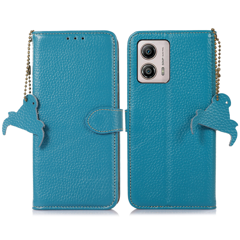 Wallet Case for Motorola Moto G53 5G / G23 4G / G13 4G , Genuine Cow Leather RFID Blocking Stand Phone Cover - Blue, Motorola Moto G53 5G
Wallet Case for Motorola Moto G53 5G / G23 4G / G13 4G , Genuine Cow Leather RFID Blocking Stand Phone Cover - Blue, Motorola Moto G53 5G