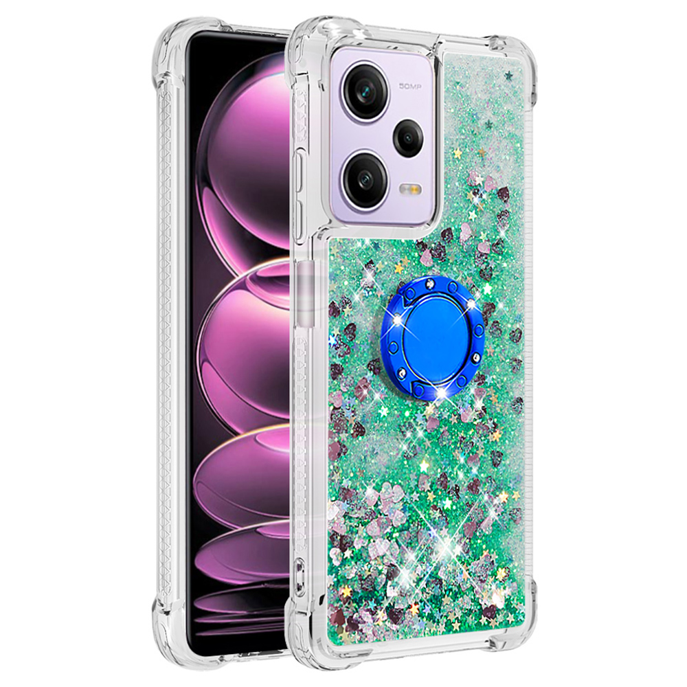 Für Xiaomi Redmi Note 12 Pro 5G YB Ticksand Series-7 TPU Telefon Case Kickstand Cover - Grün / Herzen, Xiaomi Redmi Note 12 Pro 5G 
Für Xiaomi Redmi Note 12 Pro 5G YB Ticksand Series-7 TPU Telefon Case Kickstand Cover - Grün / Herzen, Xiaomi Redmi Note 12 Pro 5G
