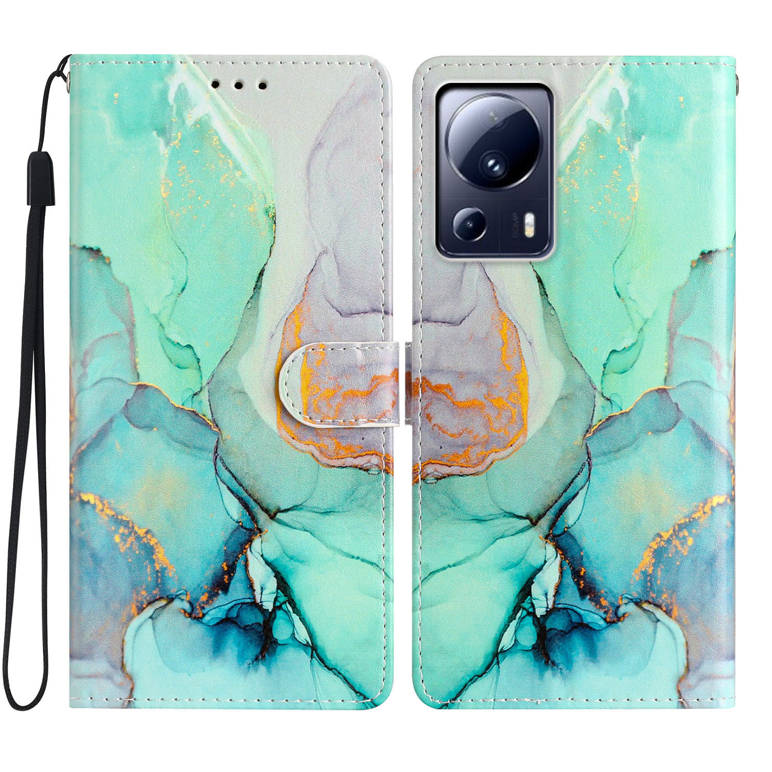 Für Xiaomi 13 Lite Muster Druckphase Abdeckung PU Leder -ständer Brieftasche Mit Riemen - Grüner Marmor, Xiaomi 13 Lite
Für Xiaomi 13 Lite Muster Druckphase Abdeckung PU Leder -ständer Brieftasche Mit Riemen - Grüner Marmor, Xiaomi 13 Lite
