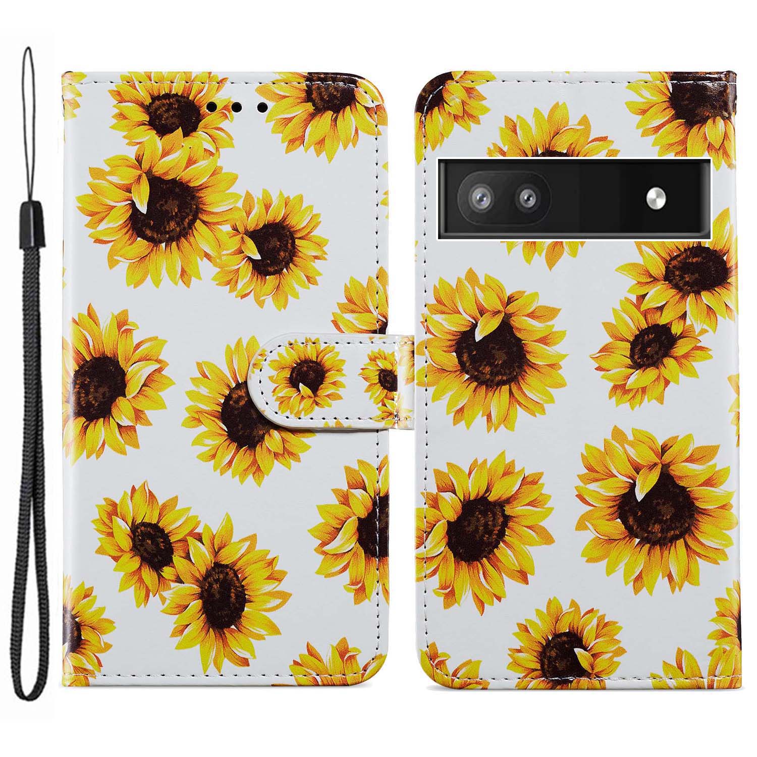 Für Google Pixel 6a Stand Wallet Phone Haufen Muster Druck PU Lederabdeckung Mit Riemen - Sonnenblume, Google Pixel 6a
Für Google Pixel 6a Stand Wallet Phone Haufen Muster Druck PU Lederabdeckung Mit Riemen - Sonnenblume, Google Pixel 6a