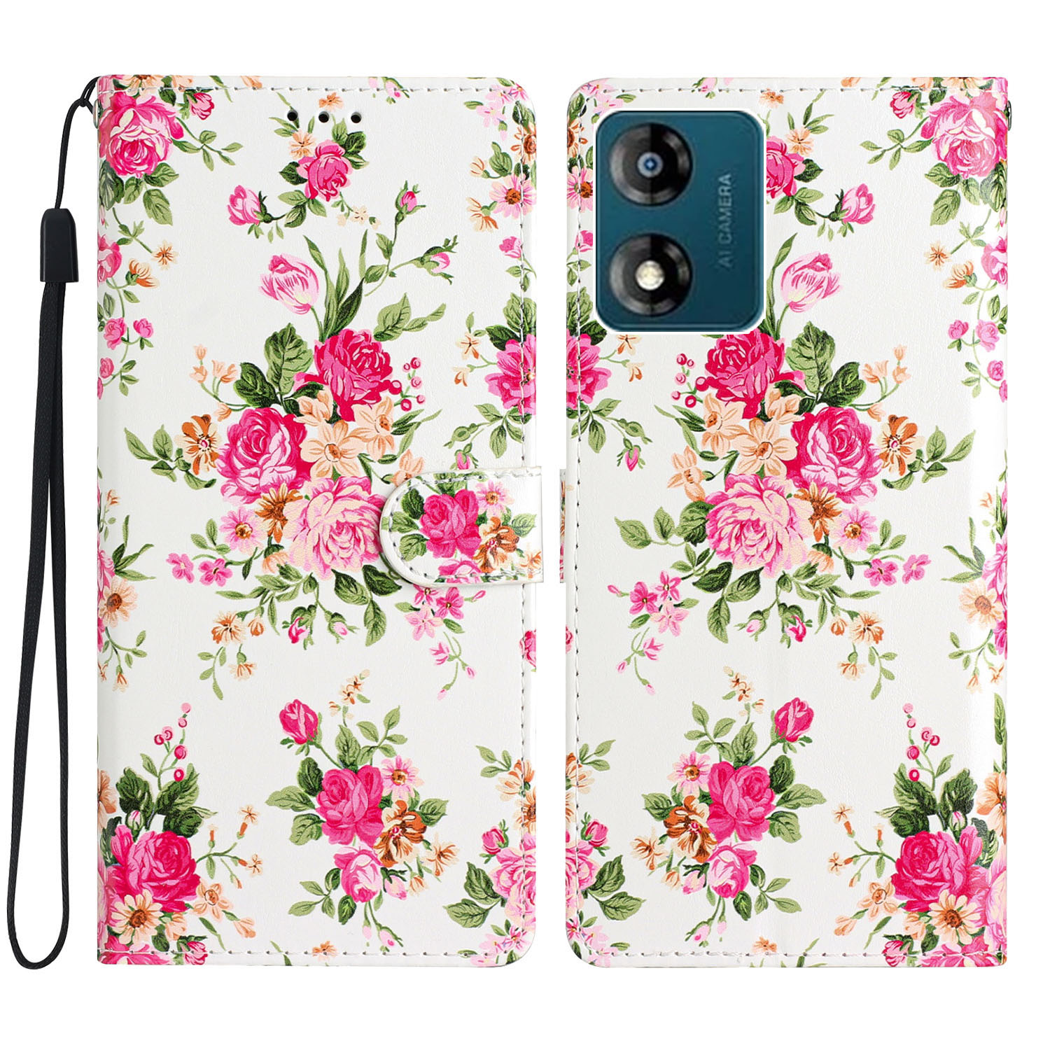 Für Motorola Moto E13 4G PU Ledermuster Druckphase Hülle Brieftasche Flip Telefonabdeckung Mit Riemen - Rote Blumen, Motorola Moto E13 4G
Für Motorola Moto E13 4G PU Ledermuster Druckphase Hülle Brieftasche Flip Telefonabdeckung Mit Riemen - Rote Blumen, Motorola Moto E13 4G