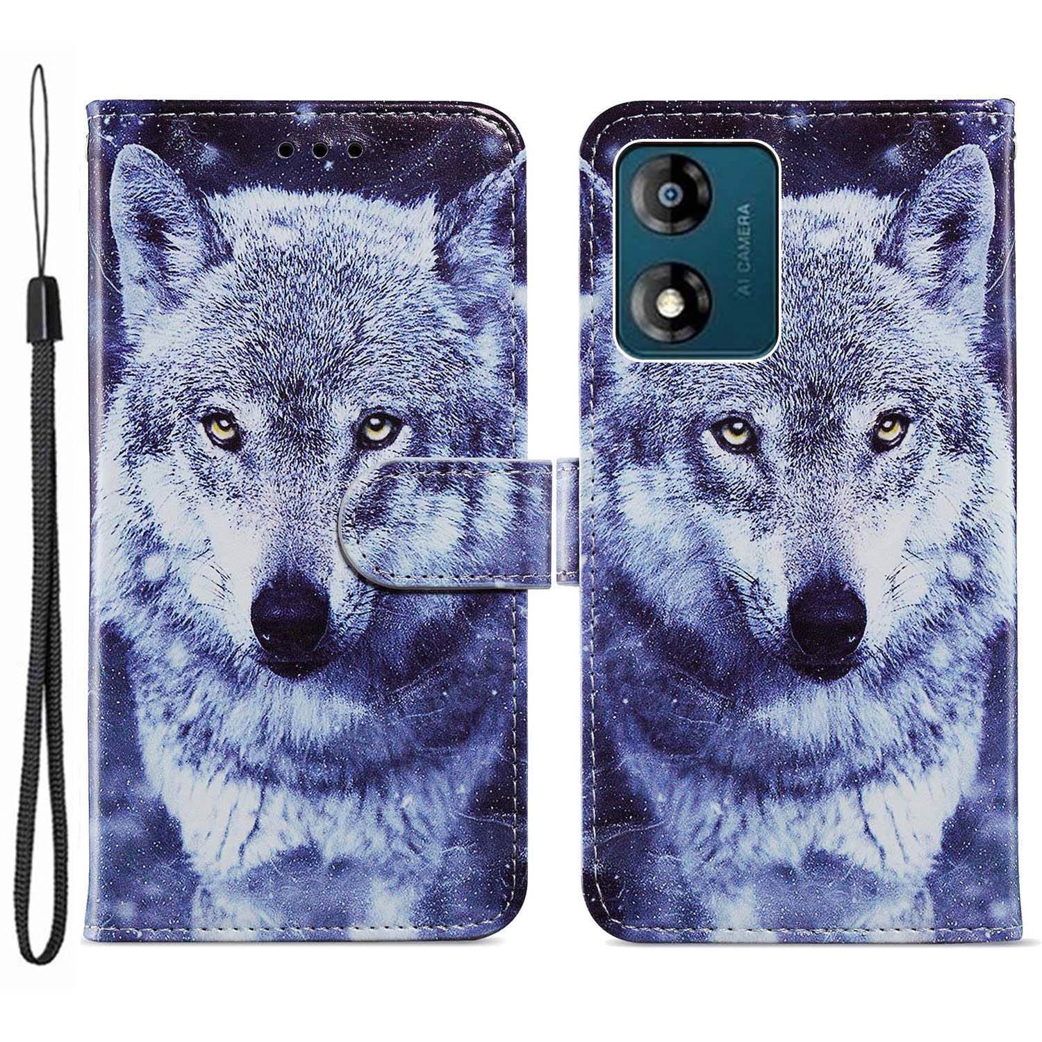 Für Motorola Moto E13 4G PU Ledermuster Druckphase Hülle Brieftasche Flip Telefonabdeckung Mit Riemen - Wolf, Motorola Moto E13 4G
Für Motorola Moto E13 4G PU Ledermuster Druckphase Hülle Brieftasche Flip Telefonabdeckung Mit Riemen - Wolf, Motorola Moto E13 4G